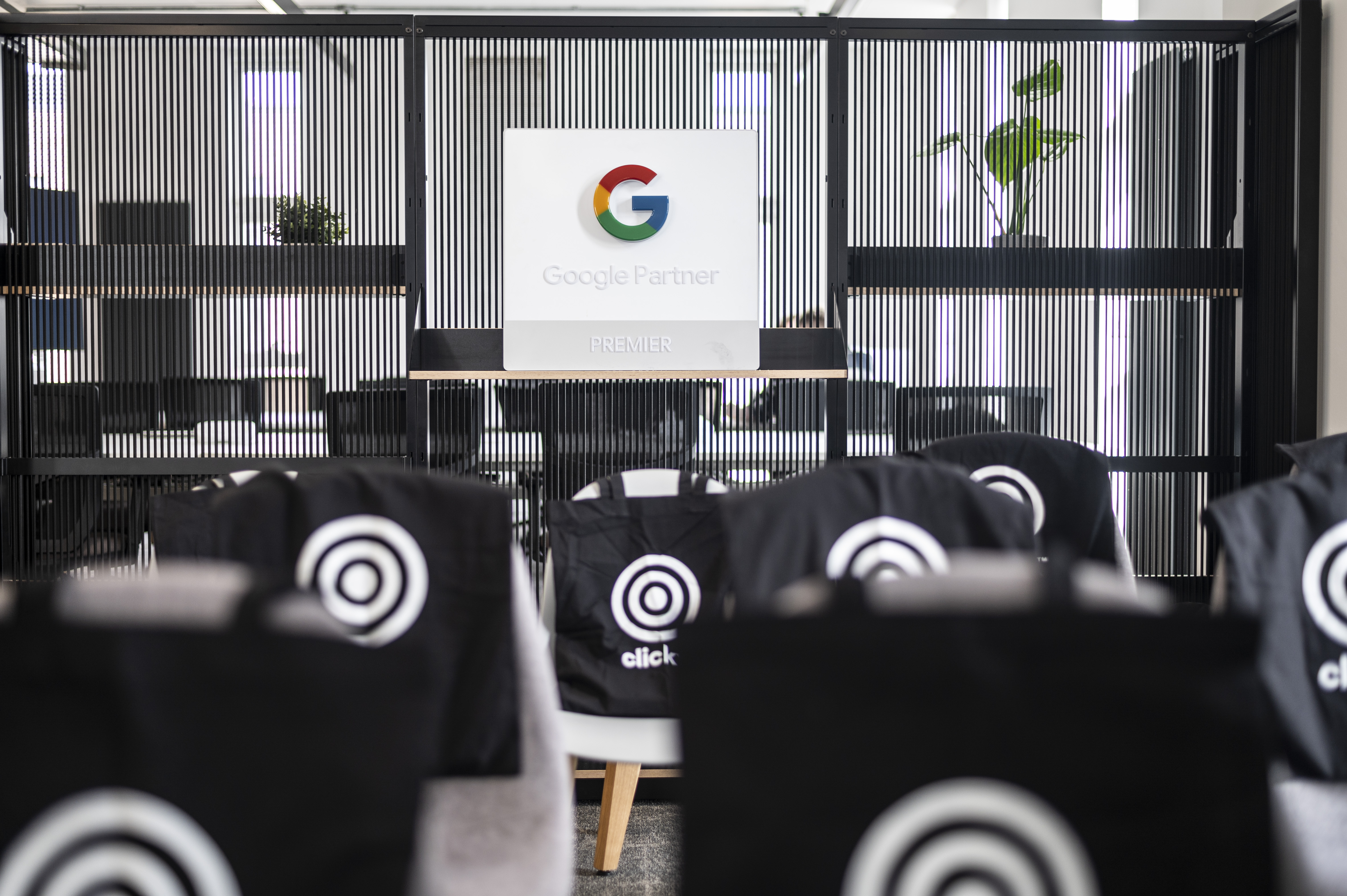 Clicky Group event seating with Google Premier Partner badge